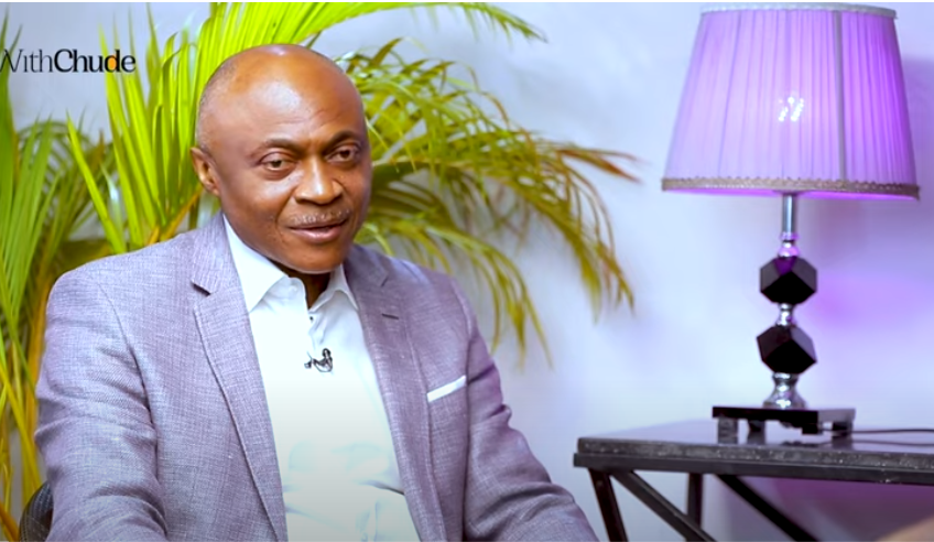 Dr Ken Onyeali-Ikpe sits with Chude