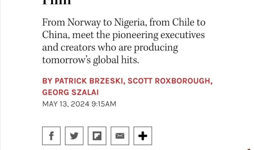 The Hollywood Reporter Lists Funke Akindele, Mo Abudu and Jade Osiberu among 40 Most Powerful Women in International Film