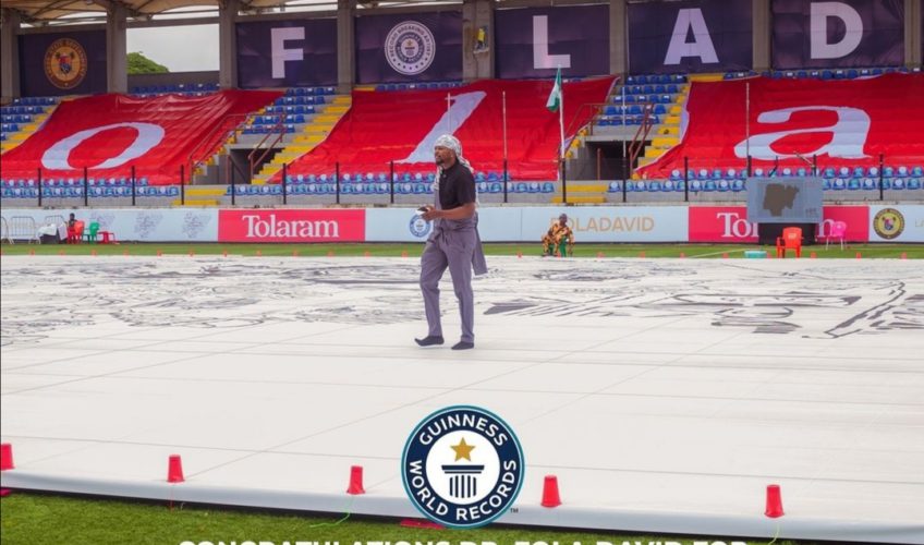 Fola David Becomes Guinness World Record holder of the Longest Drawing by an Individual