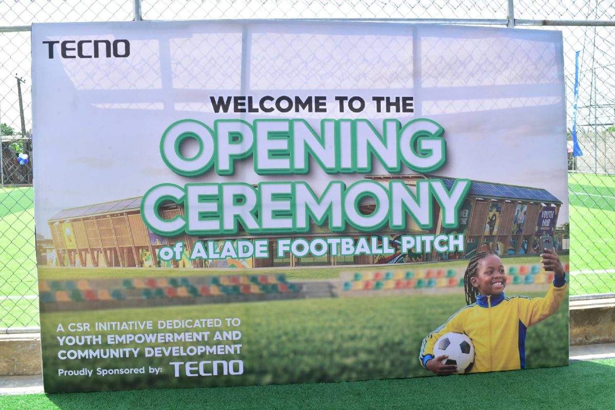 TECNO Expands CSR Footprint Through Football, Partners Prince Alade to Deliver 5-Aside Football Pitch in Alimosho