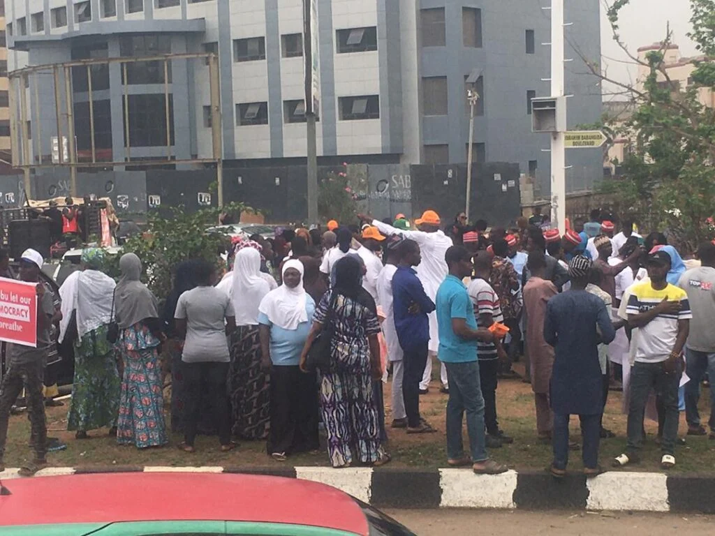Breaking News: Peter Obi, Atiku, Kwankwaso, Rauf Aregbesola, and ADC Members Protest Against INEC's Ruling